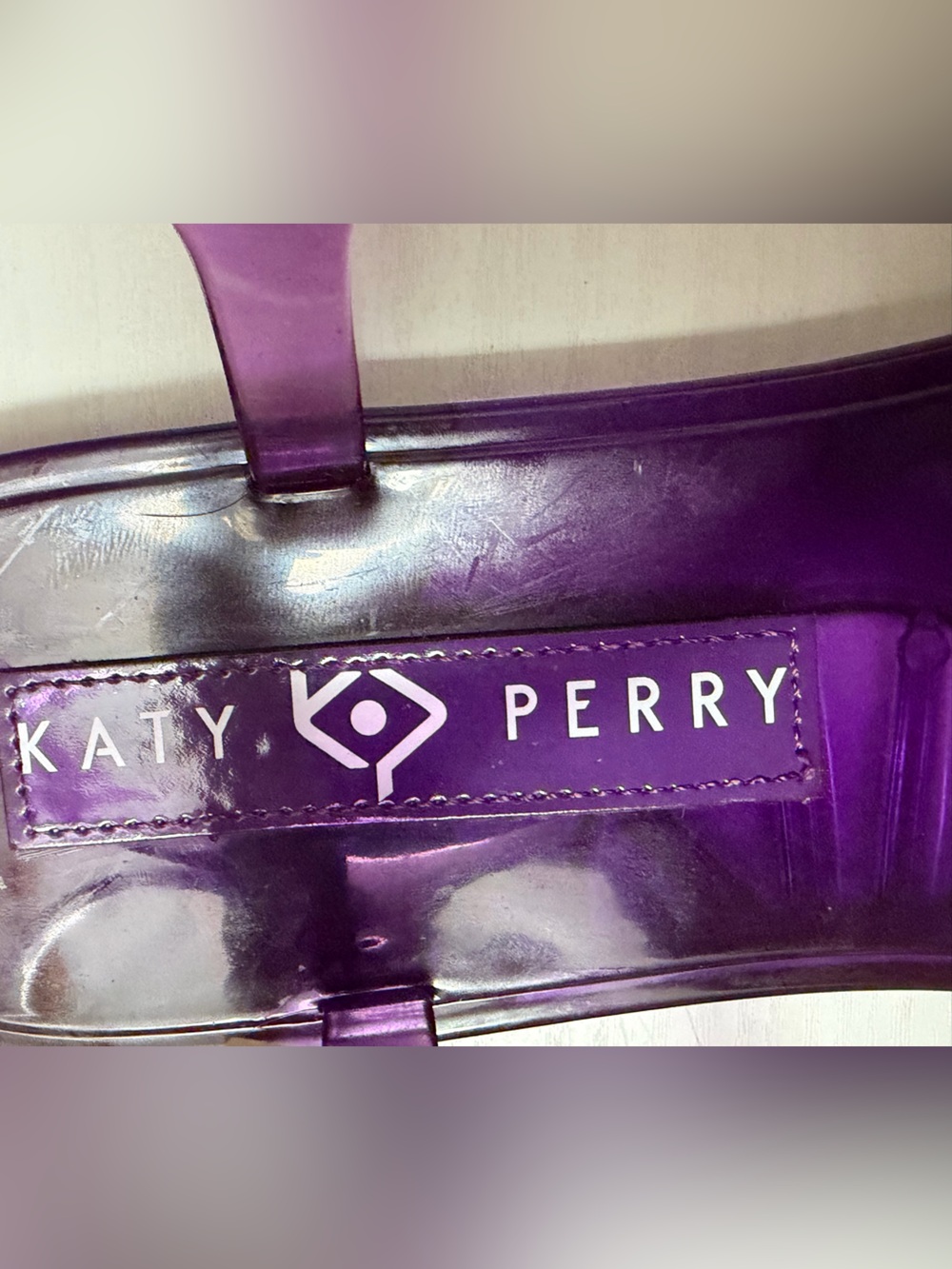 Katy Perry The Geli Grape Jelly Sandals Purple Novelty Fruit  Sz 10 - Picture 5 of 6